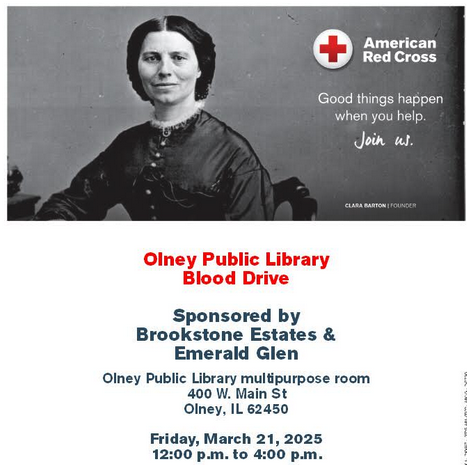 Blood Drive March 21st Noon - 4pm